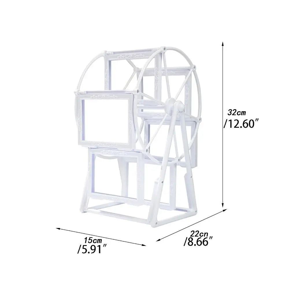 5 Inch Lightweight Rotating Windmill Photo Frame Stable Unique Design Ferris Wheel Photo Holder Simple DIY Picture Frame Bedroom