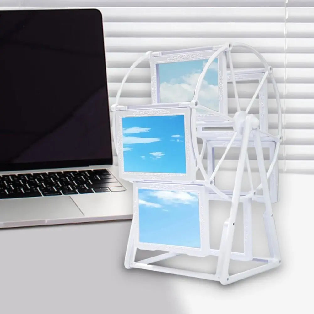 5 Inch Lightweight Rotating Windmill Photo Frame Stable Unique Design Ferris Wheel Photo Holder Simple DIY Picture Frame Bedroom