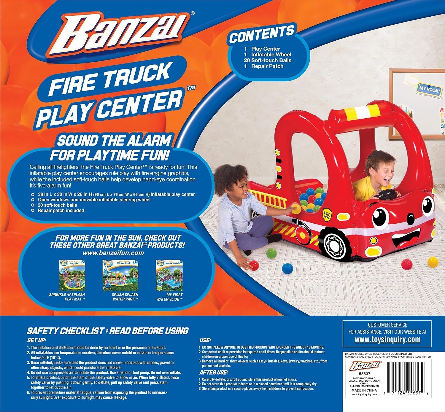 Rescue Fire Team Play Center Ball Pit with 20 Balls, Toy