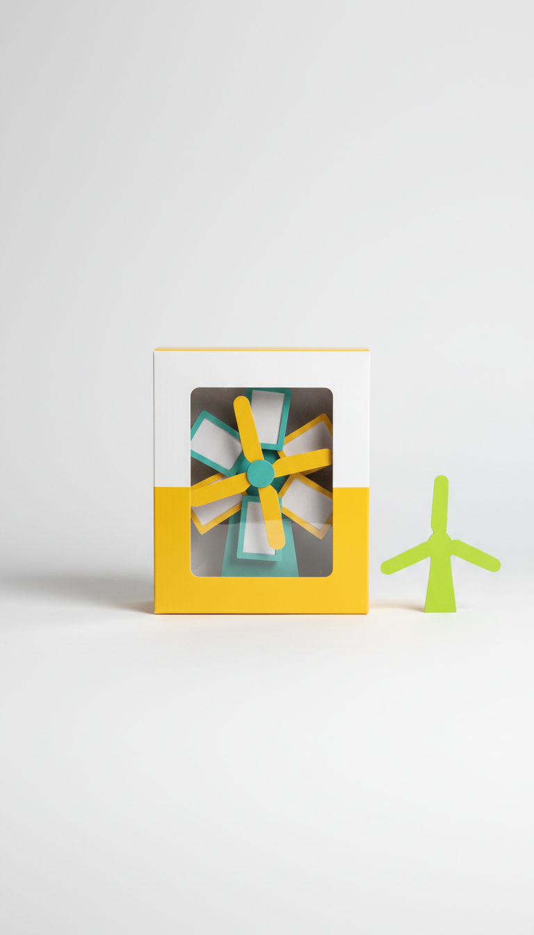 Windmill motif packaging sturdy gift box