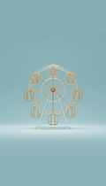 Acrylic ferris wheel photo frame with warm honey accent