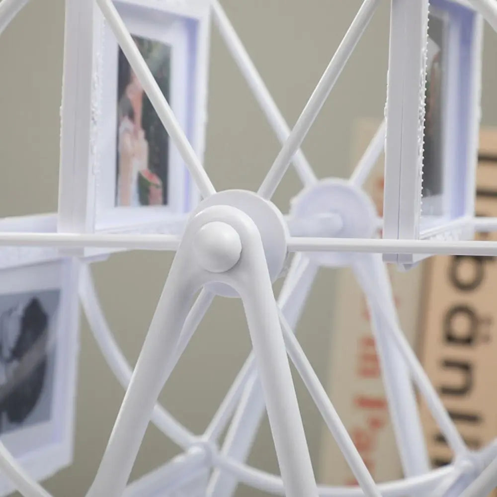 5 Inch Lightweight Rotating Windmill Photo Frame Stable Unique Design Ferris Wheel Photo Holder Simple DIY Picture Frame Bedroom