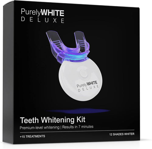 Teeth Whitening Kit, Complete LED Teeth Whitening, 15+ Treatments, (3) 3Ml Whitening Gel Syringes, Whiter Smile in 7 Minutes
