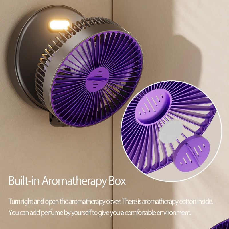Portable 3-in-1 Rechargeable Fan – Foldable, Wall Mount & Hanging Design with 4 Speeds