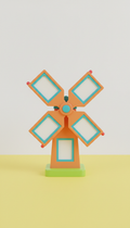 Rotating windmill photo frame acrylic display