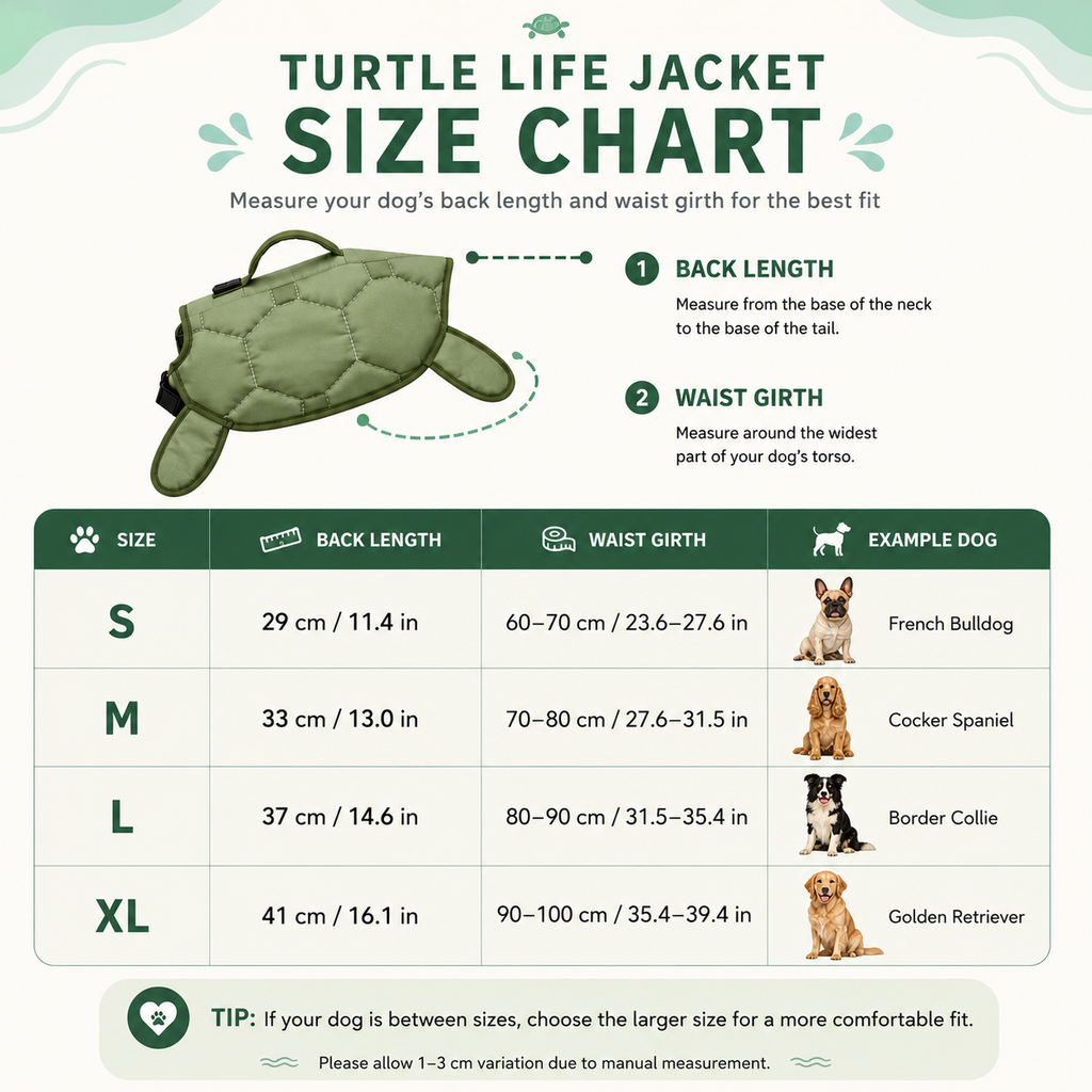 🐢 Turtle Pet Life Jacket