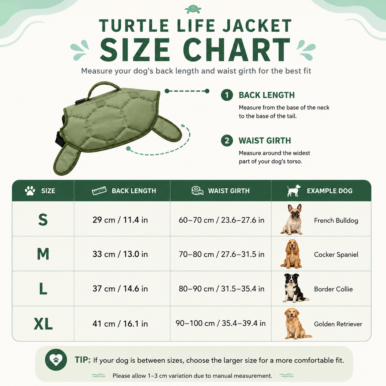 🐢 Turtle Pet Life Jacket